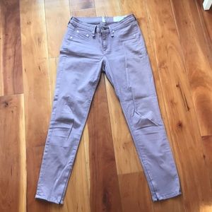 Mauve Rag & Bone Jean zipper Capri